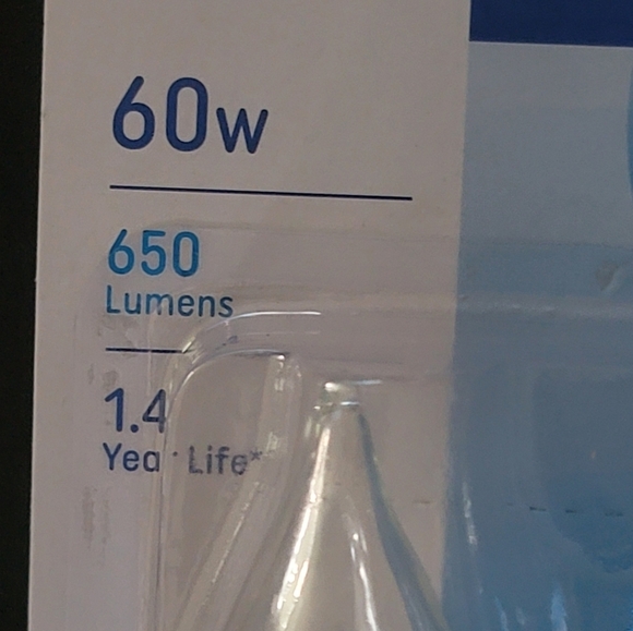 GE Crystal Clear  60w 650 lumen ca type bulbs 4pk - Picture 6 of 7